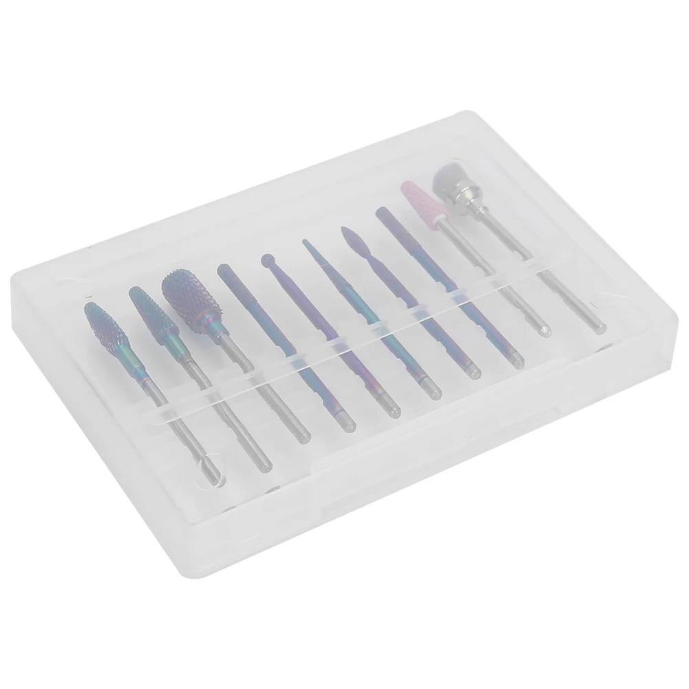 

10pcs Nail Art Manicure Drill Bits Cleaning Polishing Electric Nail Drill Machine Tool Head