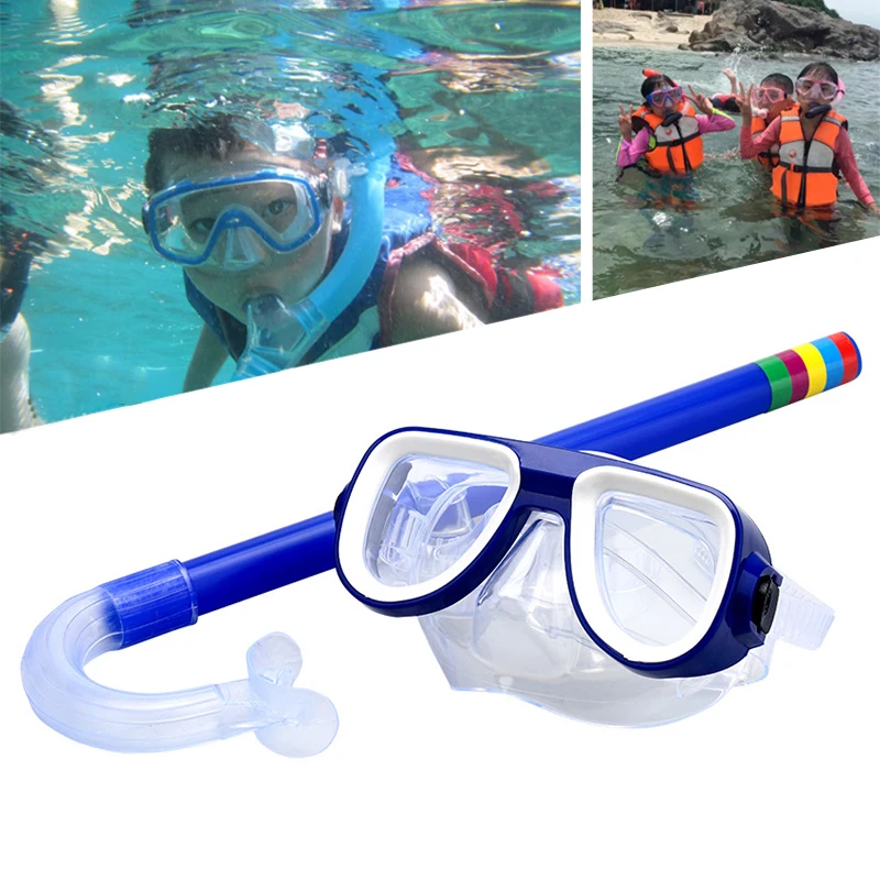 

Underwater Snorkeling Full Face Children Swimming Mask Set Scuba Diving Respirator Masks Anti Fog Safe Breathing for Kids Adult