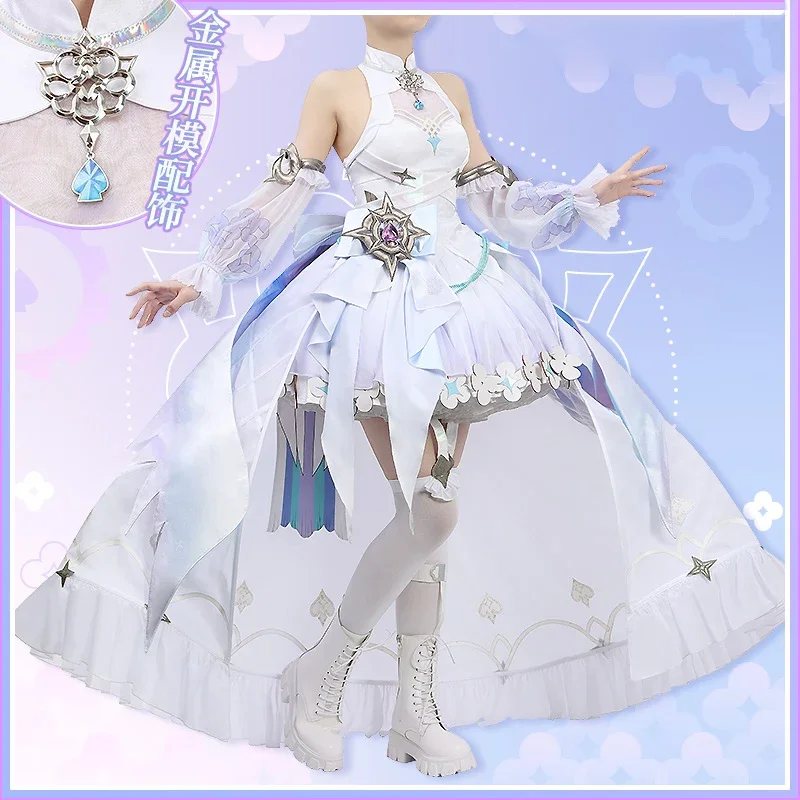 Vtuber Nijisanji Ethyria Enna Alouette Paradise Bird Косплей Костюм Платье Хэллоуин Наряд Игровой