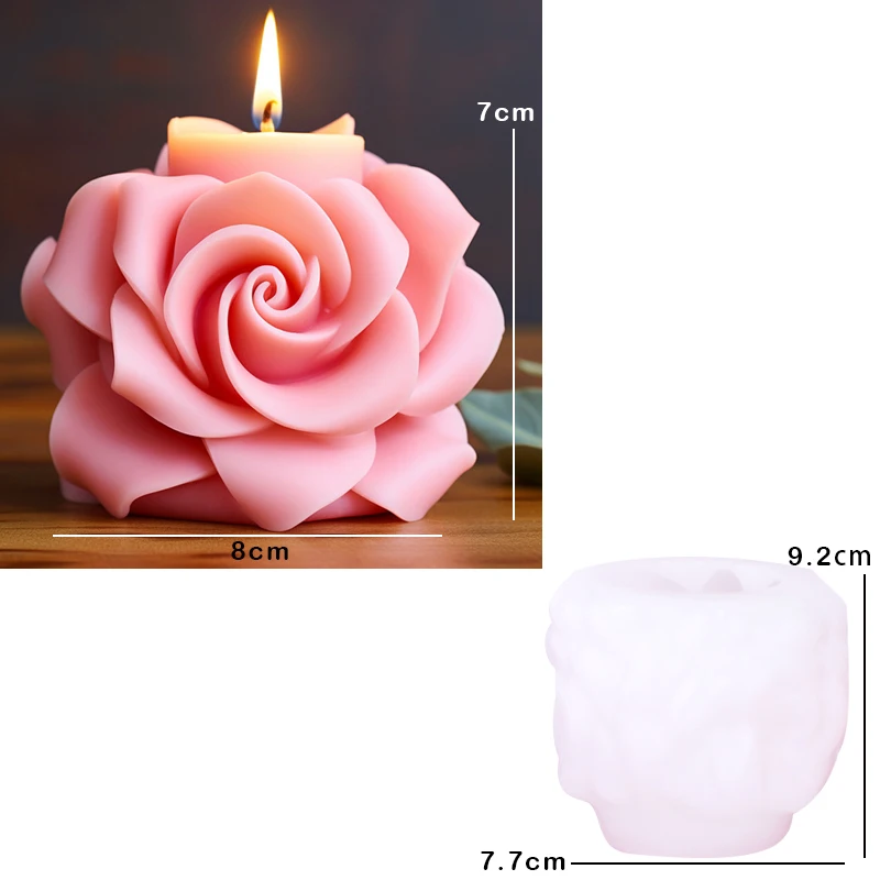 Силиконовая форма в форме сердца розы свечи ручная работа ароматерапия гипс