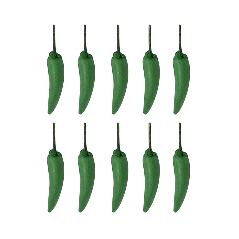 10 шт. глина масштаб 1:12 кукольный домик овощи миниатюрный зеленый перец для кукол