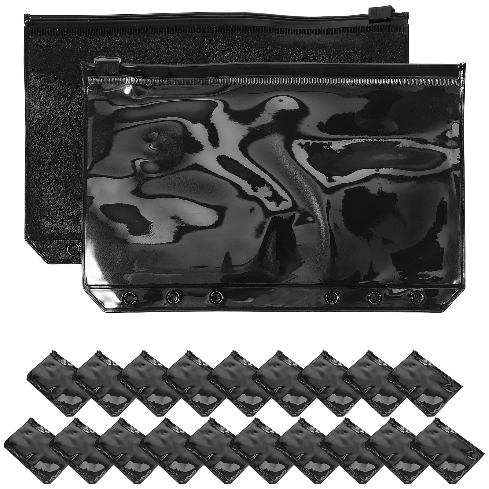 

20 шт., пластиковые конверты для документов, на молнии