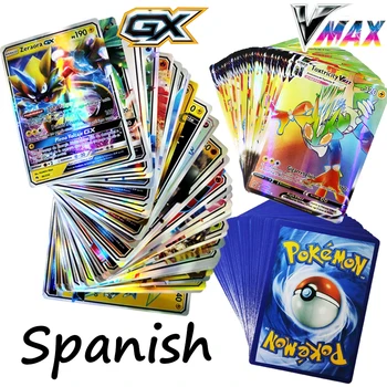 New Pokemon Cards in Spanish TAG TEAM GX VMAX V  Trainer Energy Shining Cards Game Castellano Español Children Toy