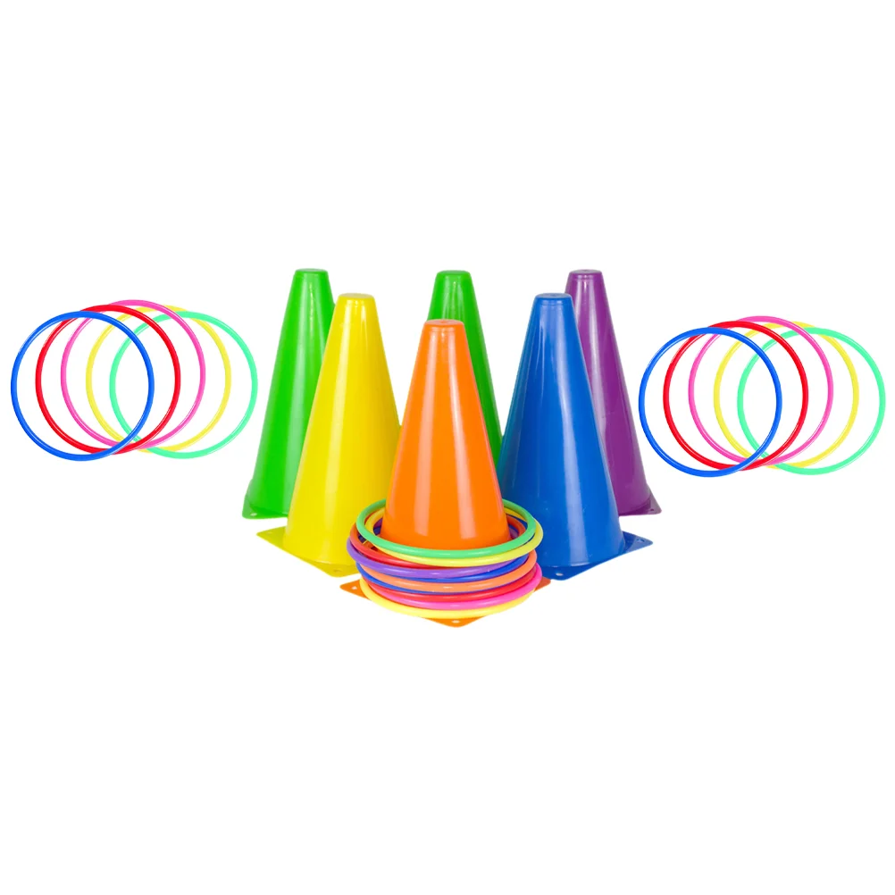 

Sports Cones Toss Game Kids Carnival Outdoor Summer Toys Plastic Football Tossing Soccer Training Road Barrels Child Tools