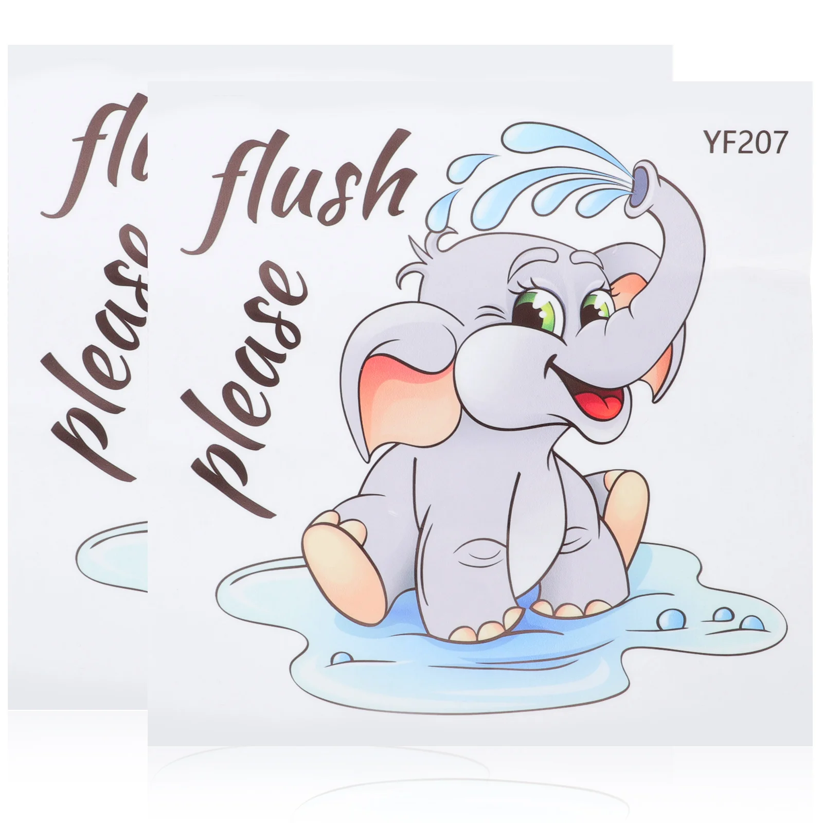 

2Pcs Toilet Decal Sticky Toilet Sticker Adhesive Bathroom Sticker Toilet Decals