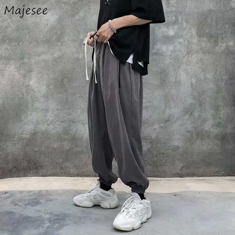 Pants Men Teens High Street Hip Hop Casual All-match Male Trousers Fashion Handsome Newly Popular Cool Summer Thin Breathable