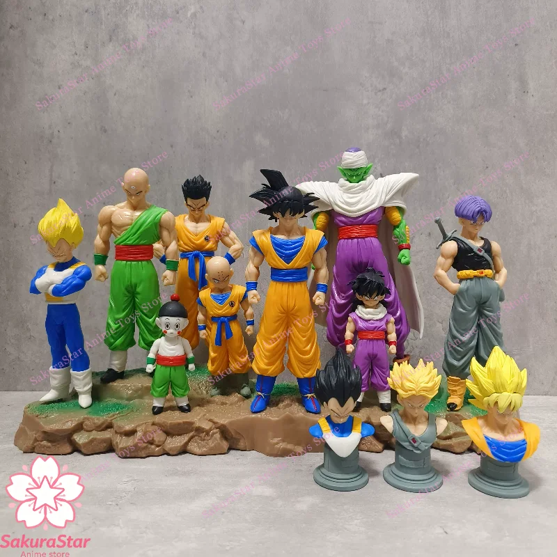 Фото В наличии: 28-сантиметровые аниме-фигурки из ПВХ по мотивам Dragon Ball (Крилин, Сон Гохан, Транкс), коллекционные модели, украшения для рабочего стола, игрушки, подарки. №1