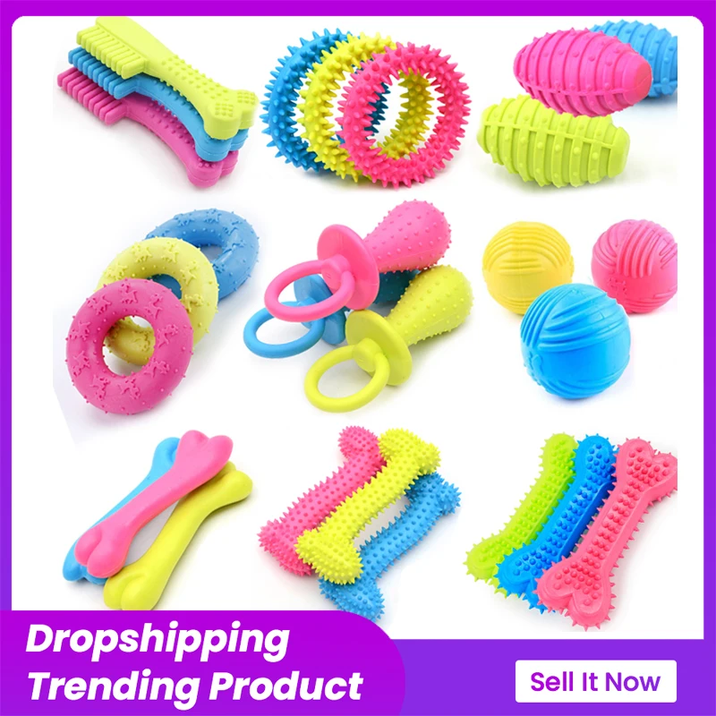 

1PCS Pet Toys for Small Dogs Rubber Resistance To Bite Dog Toy Teeth Cleaning Chew Training Toys Pet Supplies Puppy Dogs Cats