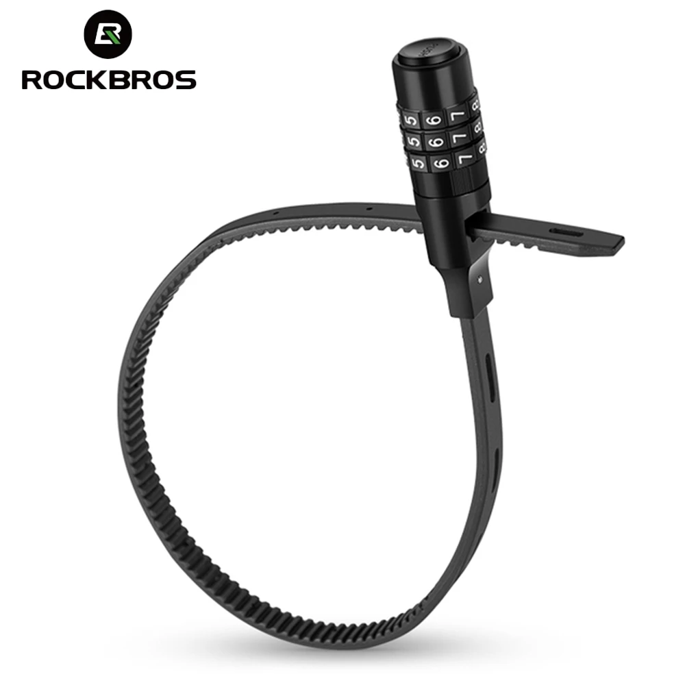 

Замок велосипедный ROCKBROS, портативный стальной замок с 3-значным паролем, защита от кражи, цепь, велосипедные аксессуары