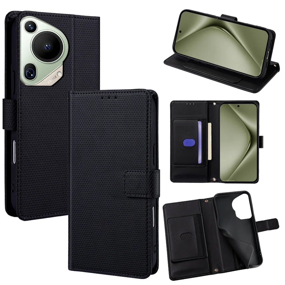 Фото Чехол-книжка с магнитной застежкой для Sharp Basio Active3 Aquos Wish5 4 3 Sense 9 8 7 R10 R9 R8 R7 R6, кожаный, с 4 слотами для карт, кошелек-футляр №1