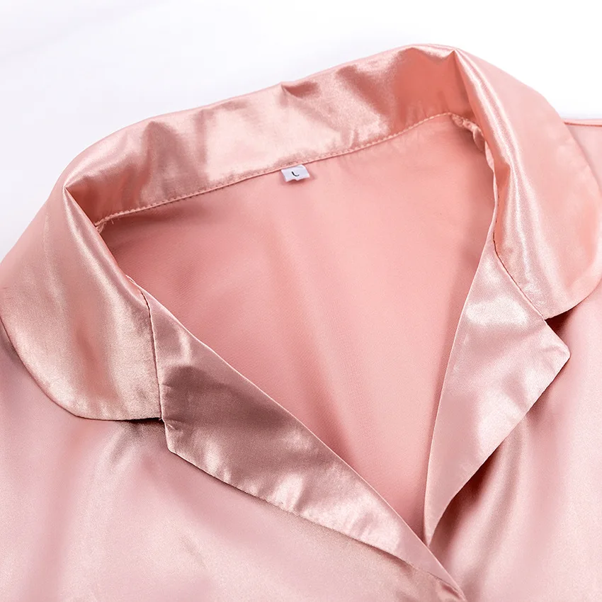 Summer Newest Short Sleeved Shirt shorts pajamas Set Suit Women's Loose Casual  Silk Home Clothes Top Pant for Women Clothing