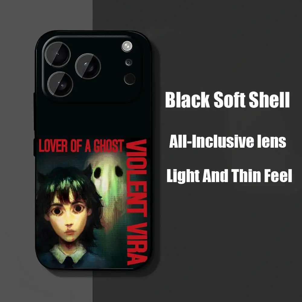 Фото Чехол для телефона V-VIOLENT VIRA для iPhone 17 Air 16 16e Plus Pro MAX15 14 13 12 11 xr 7 8 6 se XSmax Мягкий черный чехол №3