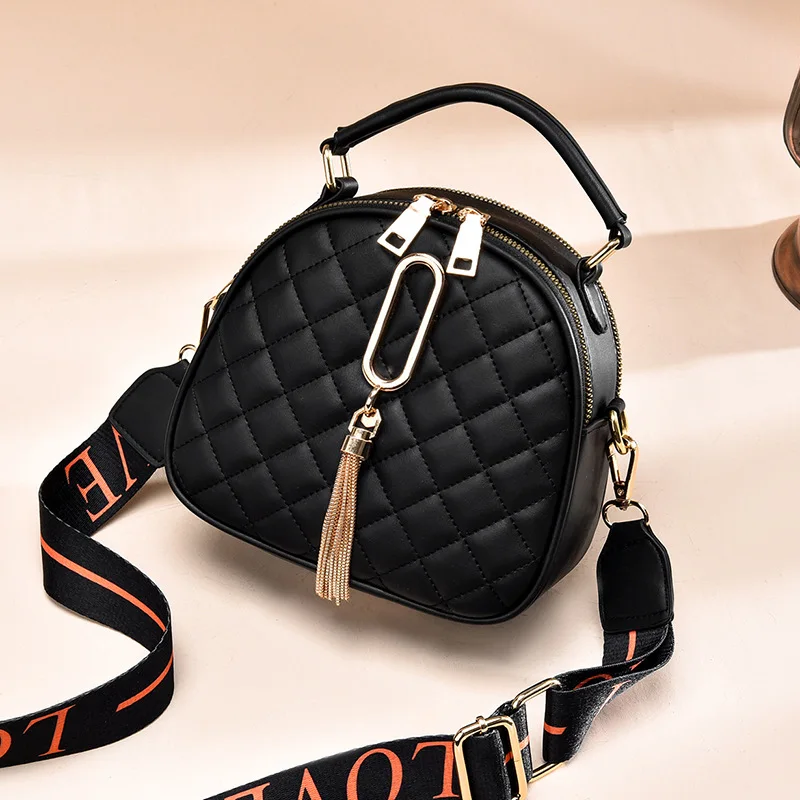 

Hot Sale Elegant Women's Bag 2022 New Fashion Tassel PU Shoulder Bag Women's Fashion Handheld Simple Versatile Crossbody Bag