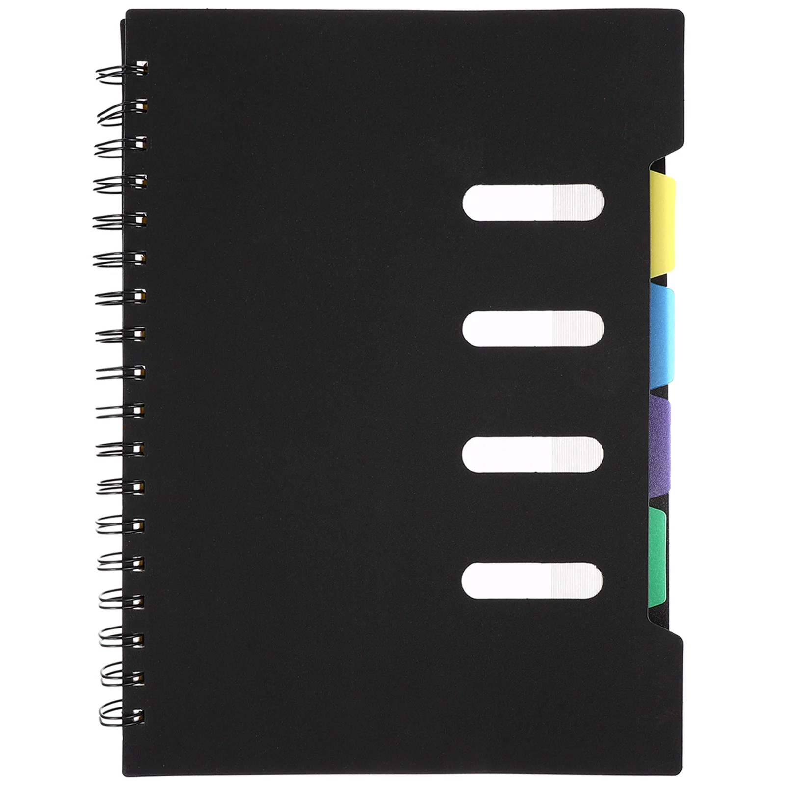 

Hardcover Spiral Notebook with Dividers, 4 Subject Notebook College Ruled Spiral Bound Journal Lined Notebook for Students