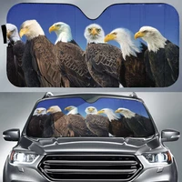 funny realistic eagle team blue pattern wild animal lover car sunshade auto sunshade for eagle lover gift car windshield auto