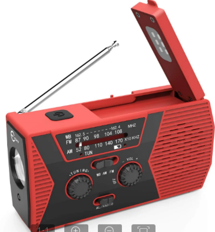 Многофункциональный ручной радиоприемник на солнечной батарее с