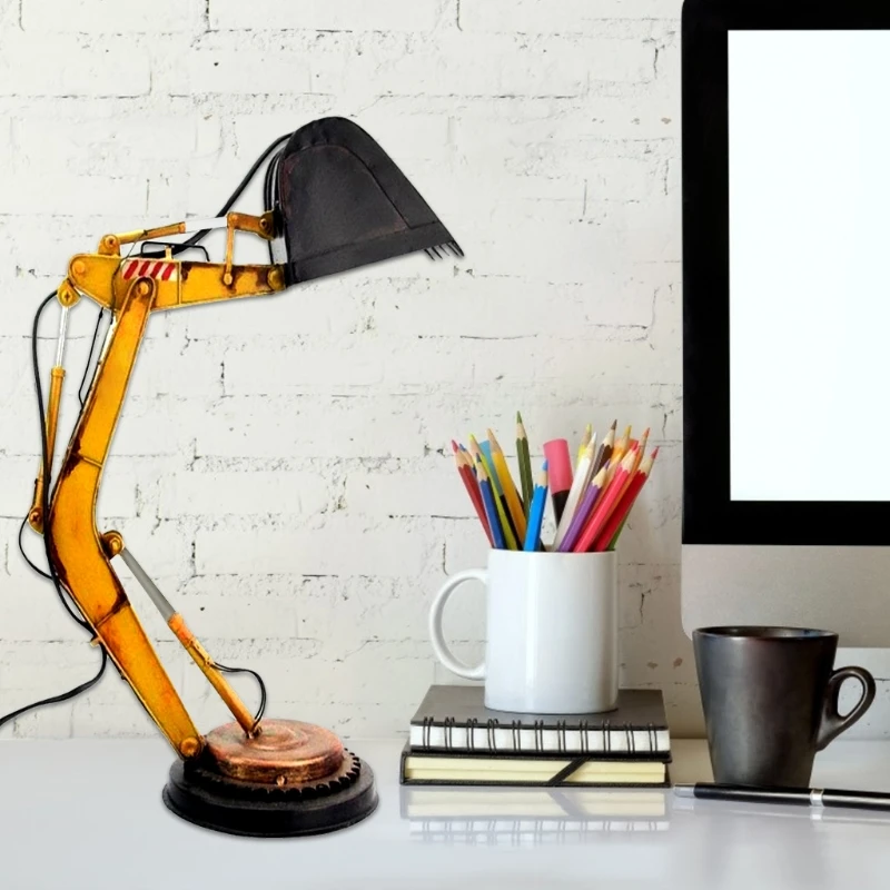 

Creative Retro Digger Desk Lamp Excavator Night Light for Children Table Reading Lights Bedside Lamp Home Bedroom Decor