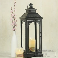 creative romantic candels holder windproof vintage simple luxury candles table vintage wood decore outdoor bougeoir wood decor
