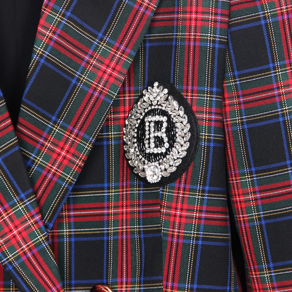 2023 Spring and Autumn New Women's Suit Pants Set with Diamond Badge High-end Fabric Double-breasted Small Suit Coat