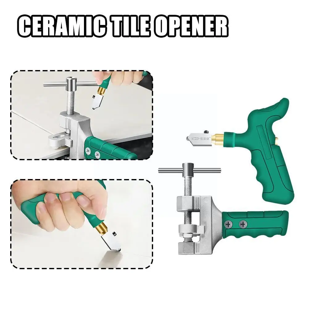 

2 In 1 Manual Tile Cutter Multifunction Glass Cutter Cutting Wheel Tools Feeding Opener Tile Knife Divider Ceramic D2J8