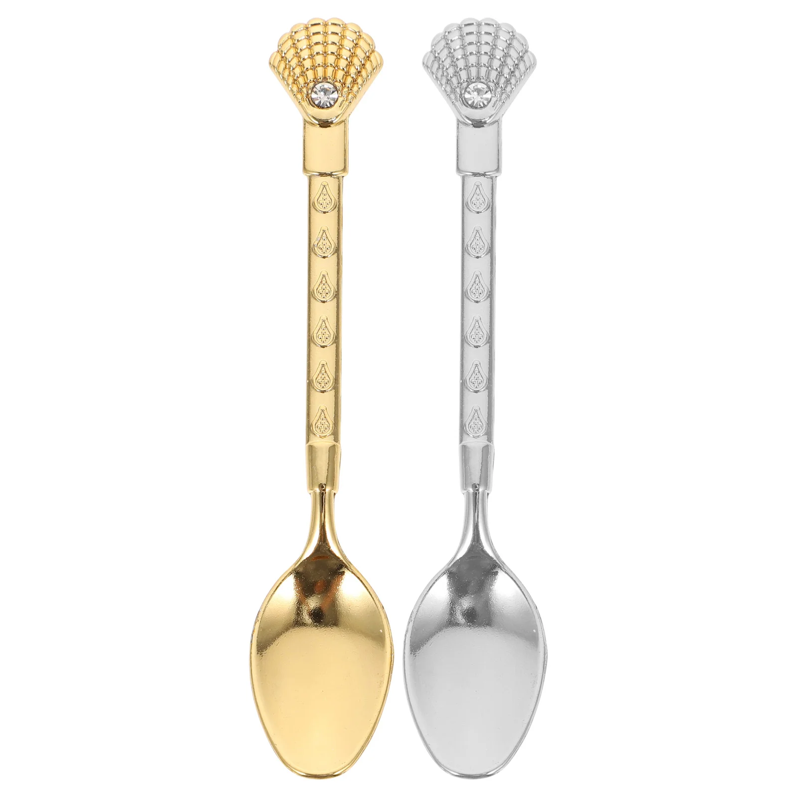 

Spoon Spoons Coffee Scoop Metal Dessert Suger Stir Vintage Zinc Alloy Tablespoon Fruit Specialty Stirring Appetizers Honey