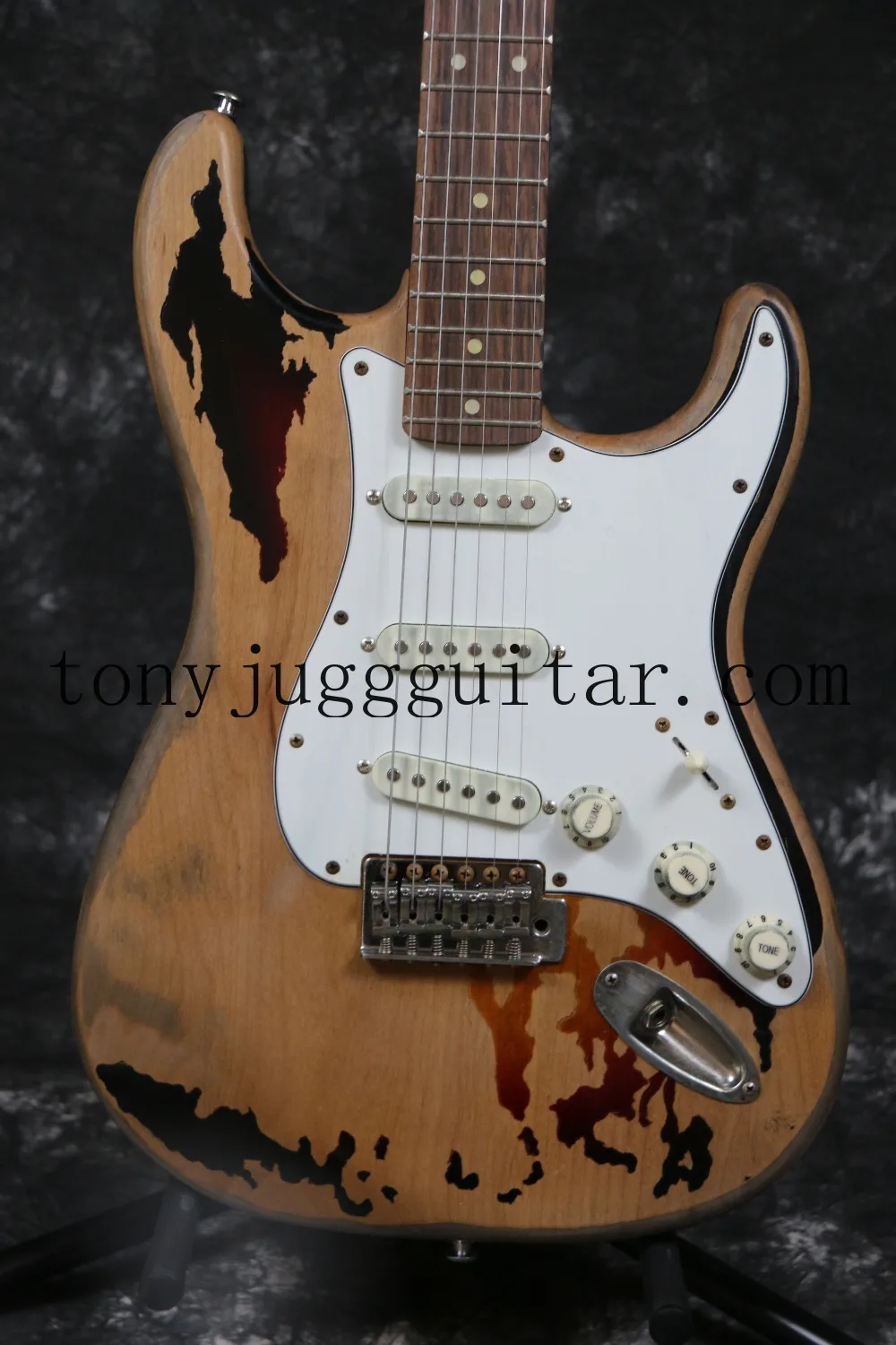 

Редкий 1961 Rory Gallagher Tribute ST Strat Ocaster Тяжелая реликтовая 3 тона Sunburst электрическая гитара Alder для тела старшего возраста Pickguard