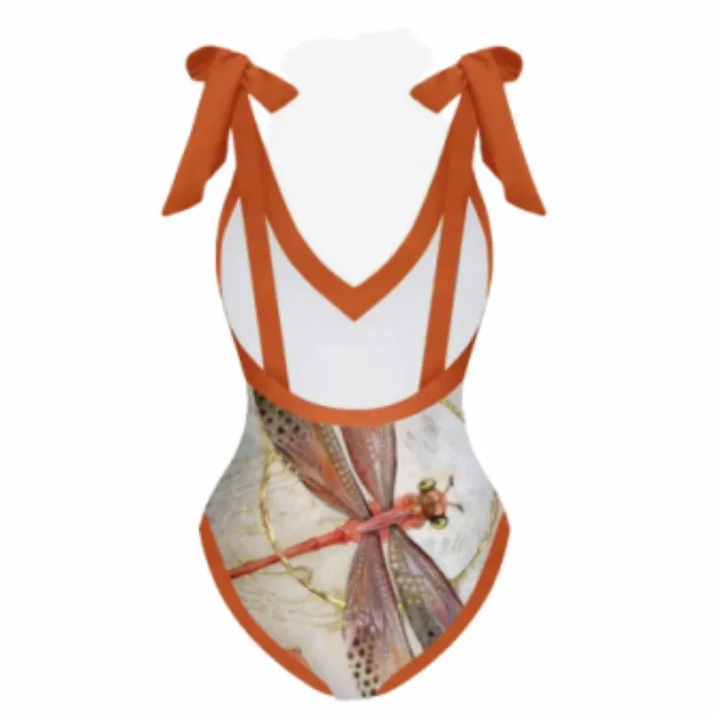 Bikini Bodysuit Swimwear Women With Skirt Bathing Suit Summer New Ruffle Splice Print Beachwear Holiday Bikini Cover Ups Outfits