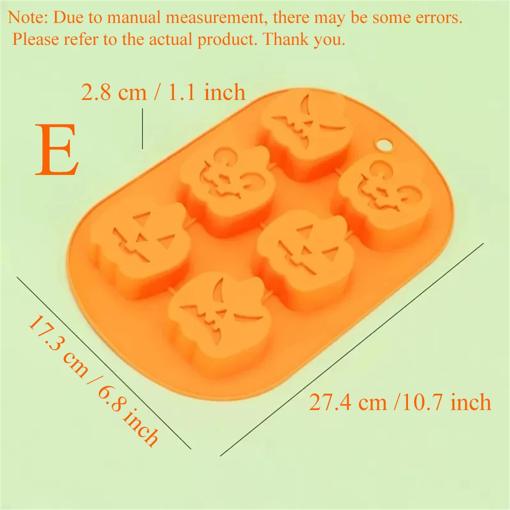 1 Шт. Силиконовая Форма Для Выпечки Тыквы На Хэллоуин Женская Антипригарная