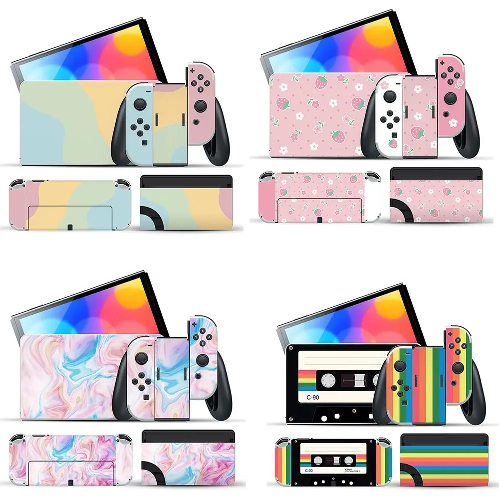 

Full Set Game Console Decor DIY Stickers Aesthetic Skin Decal Protective Cover for Nintendo Switch For Nintendo Switch