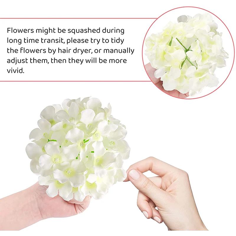 silk hydrangea flowers artificial flowers heads with twin leaves and stems for home wedding party decorations free global shipping