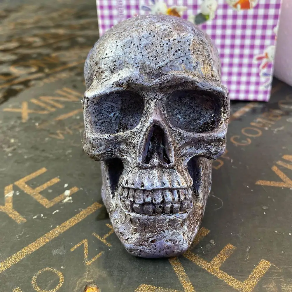 

Resin Skull Decoration High Temperature Resistant Skull Prop Realistic Fireproof Halloween Skull for Bonfires for Themed