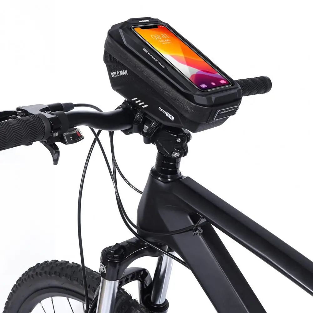 

Waterproof With Mesh Bag Earphone Charge Hole Top Tube Bag Cycling Supplies