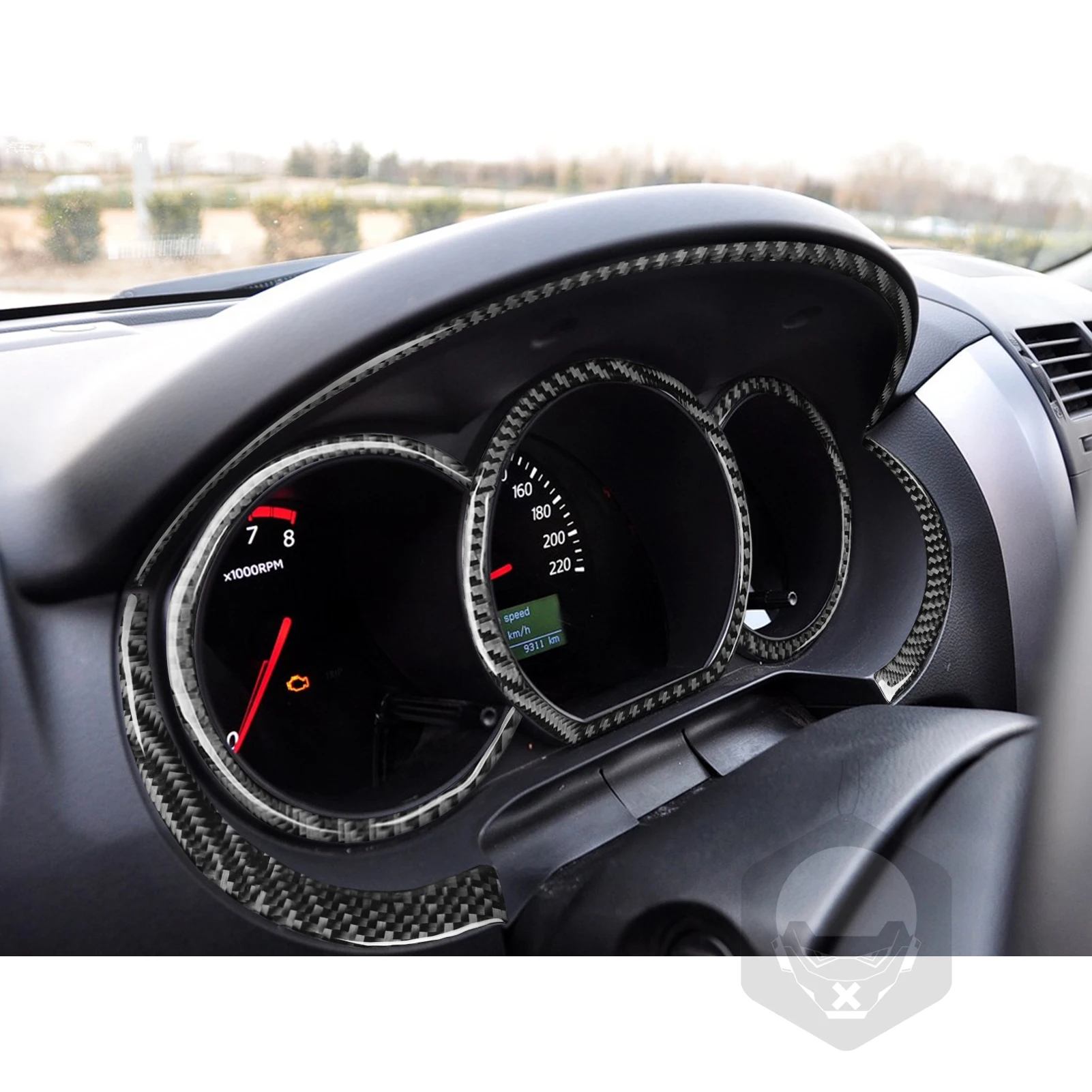 Углеродное волокно для Suzuki Grand Vitara 2006-2013 спидометр датчик топлива панель Рама