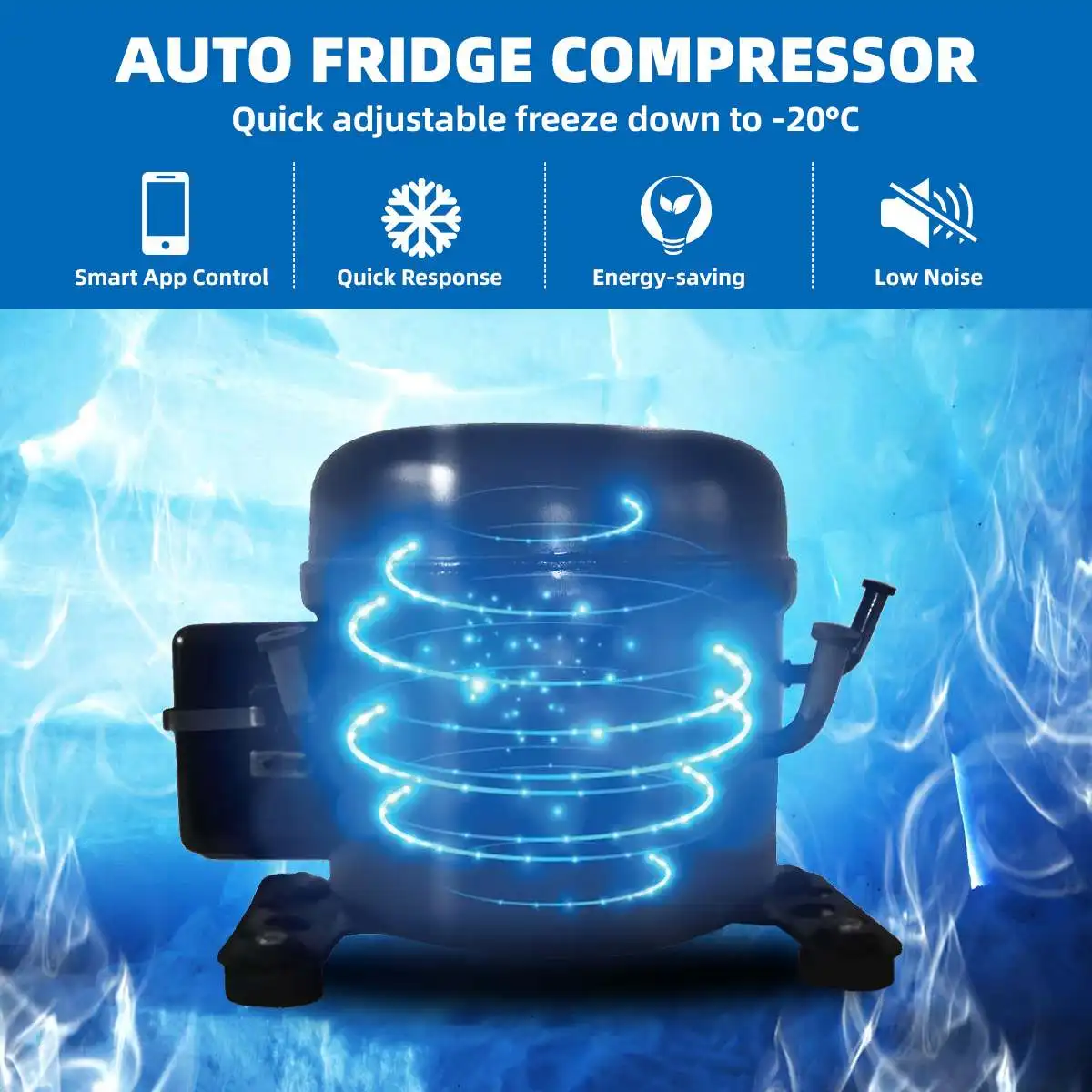 $49.80 15L 25L Car Truck Refrigerator Freezer DC12-24V/AC220V/110V Compressor 45W Mini Fridge for Car Truck Home Picnic Refrigeration