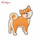 Earlfamily 13 см x 10,4 см водонепроницаемая крышка с рисунком Шиба-ину для защиты автомобиля от царапин детский бампер милая собака аксессуары для стайлинга автомобиля