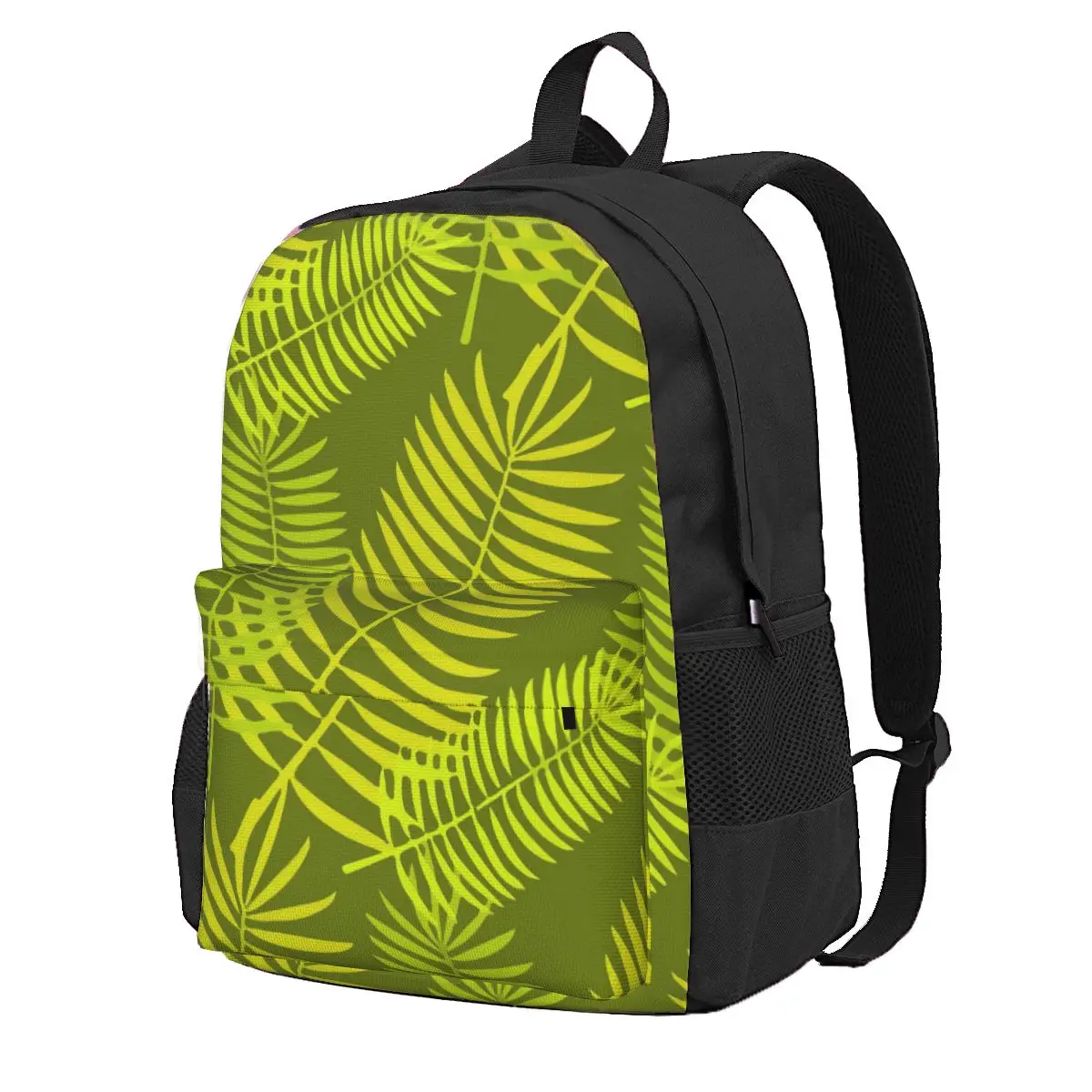 

Moss Print Backpack Tropical Palm Trees Women Polyester Sport Backpacks Soft Streetwear School Bags Rucksack