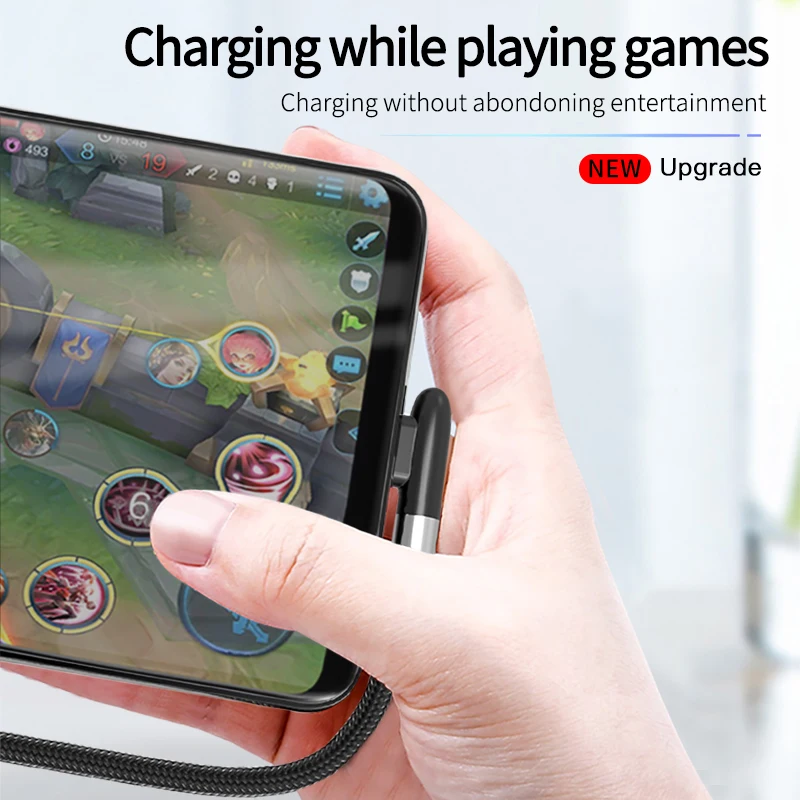 Фото PZOZ 3A Кабель 90 градусов для iPhone 14 13 12 11 Pro Max Xs Xr X 8 6 Plus 5 5S SE iPad Кабель для быстрой зарядки Зарядное устройство Провод Кабель №5