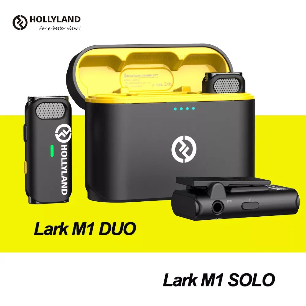 

Hollyland Lark M1 DUO Wireless Lavalier Microphone M1 SOLO Transmitter Receiver Mic for Sony Nikon Canon Camera