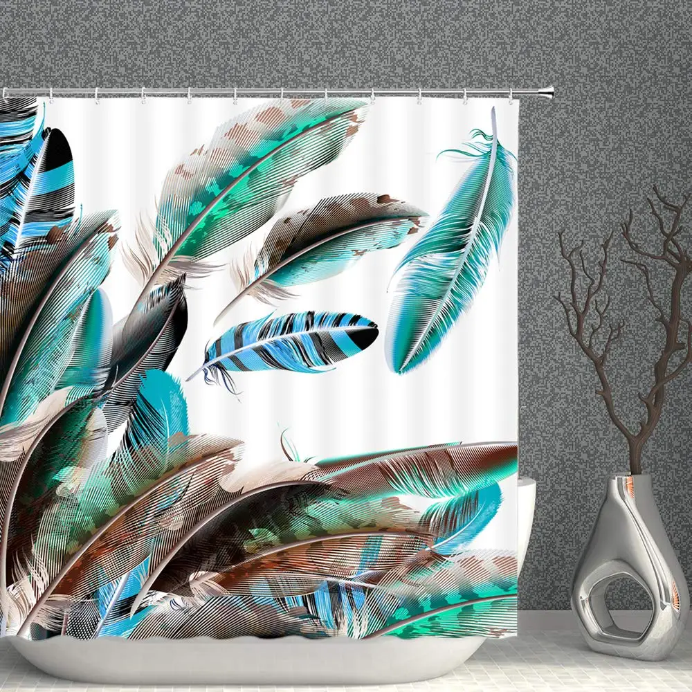 

Futuristic Image with Water Like Colored Artwork Polyester Bathroom Curtains Bathtub Decor Bath Curtain Shower Curtain