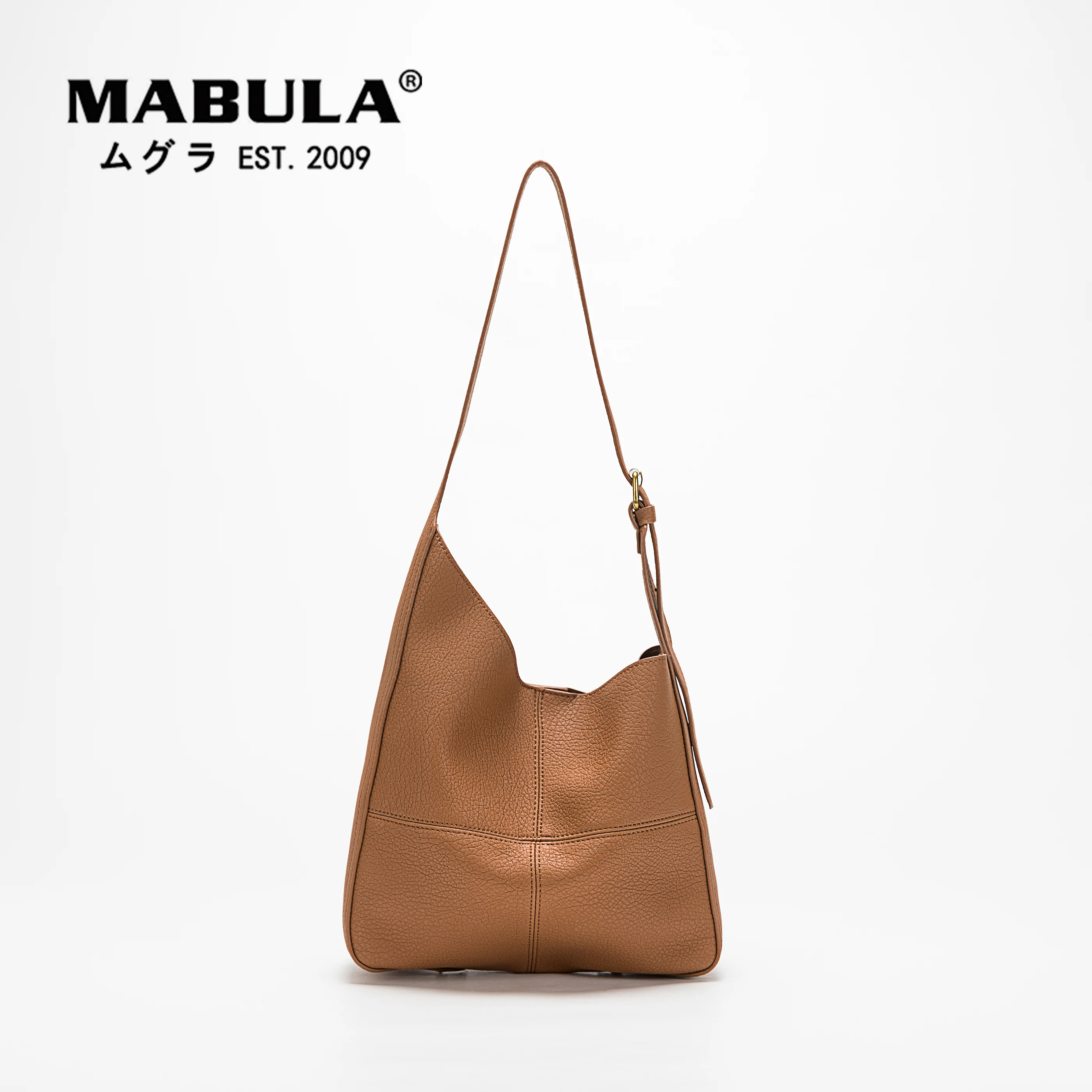 

MABULA комплект из 2 предметов, большие повседневные сумки из твердой мягкой кожи, женские сумки на плечо, простой дизайн, сумка-хобо через плеч...