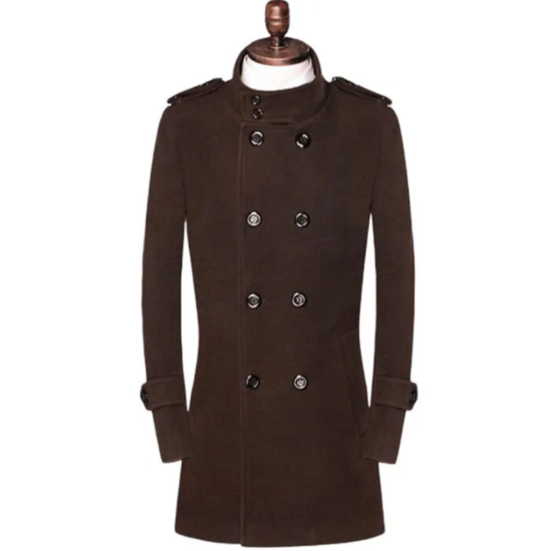 

Шерстяные пальто для подростков, Мужская одежда, красивые студенческие осенне-зимние повседневные Модные городские пальто средней длины, мужские пальто