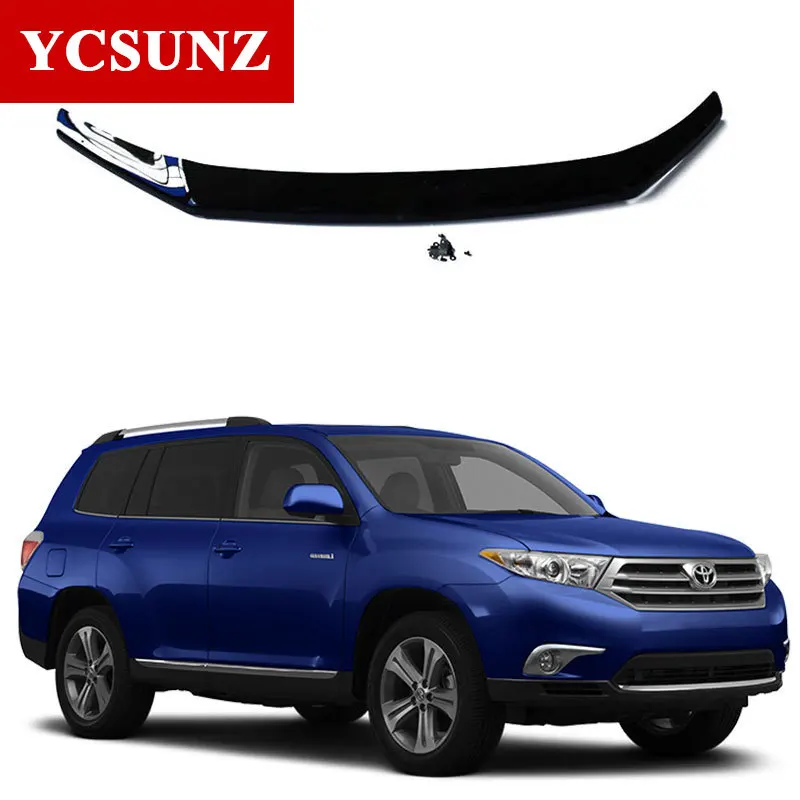 

Acrylic Bonnet Guards For Toyota Kluger 2010 2011 2012 2013 Car Bug Shield Tinted Guard Hood Protectors Accessories