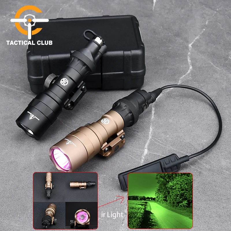 Tactical Wadsn M300C IR Led Scout Light SF Metal M300 Flashlight Airsoft MINI Hunting Weapon lamp with Constant Momentary Switch