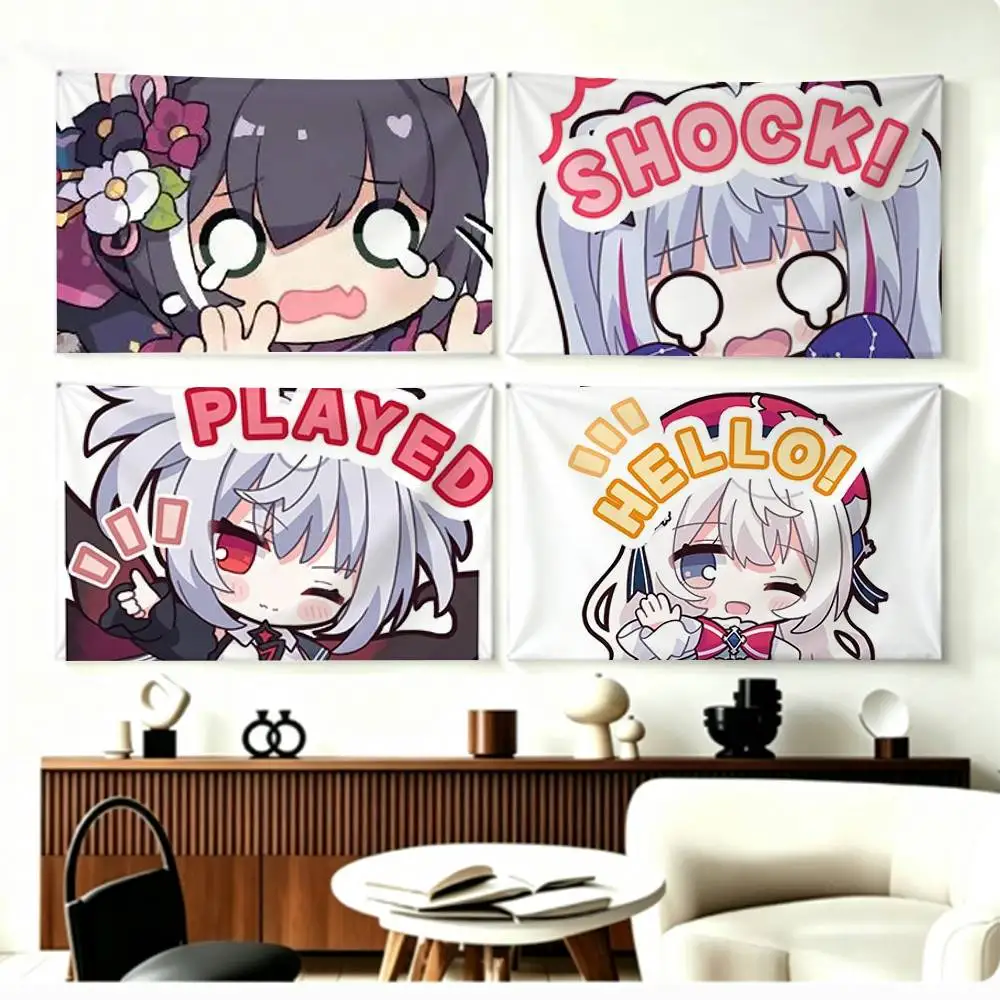 Фото Настенный декоративный баннер C-Cute ChibiS OF A-Arcaea с флагами для спальни, дома и улицы №1