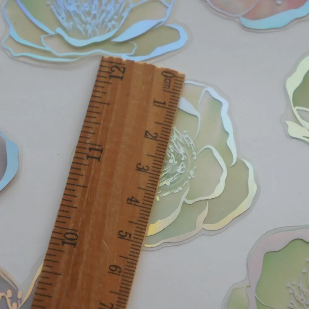 18 шт. Прозрачные лазерные наклейки из ПВХ