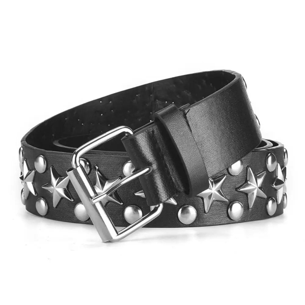 

Man Women Vintage Luxury Design Casual Punk Waist Band Pin Buckle Waistband Gothic Rivet Belts Leather Wide Belt
