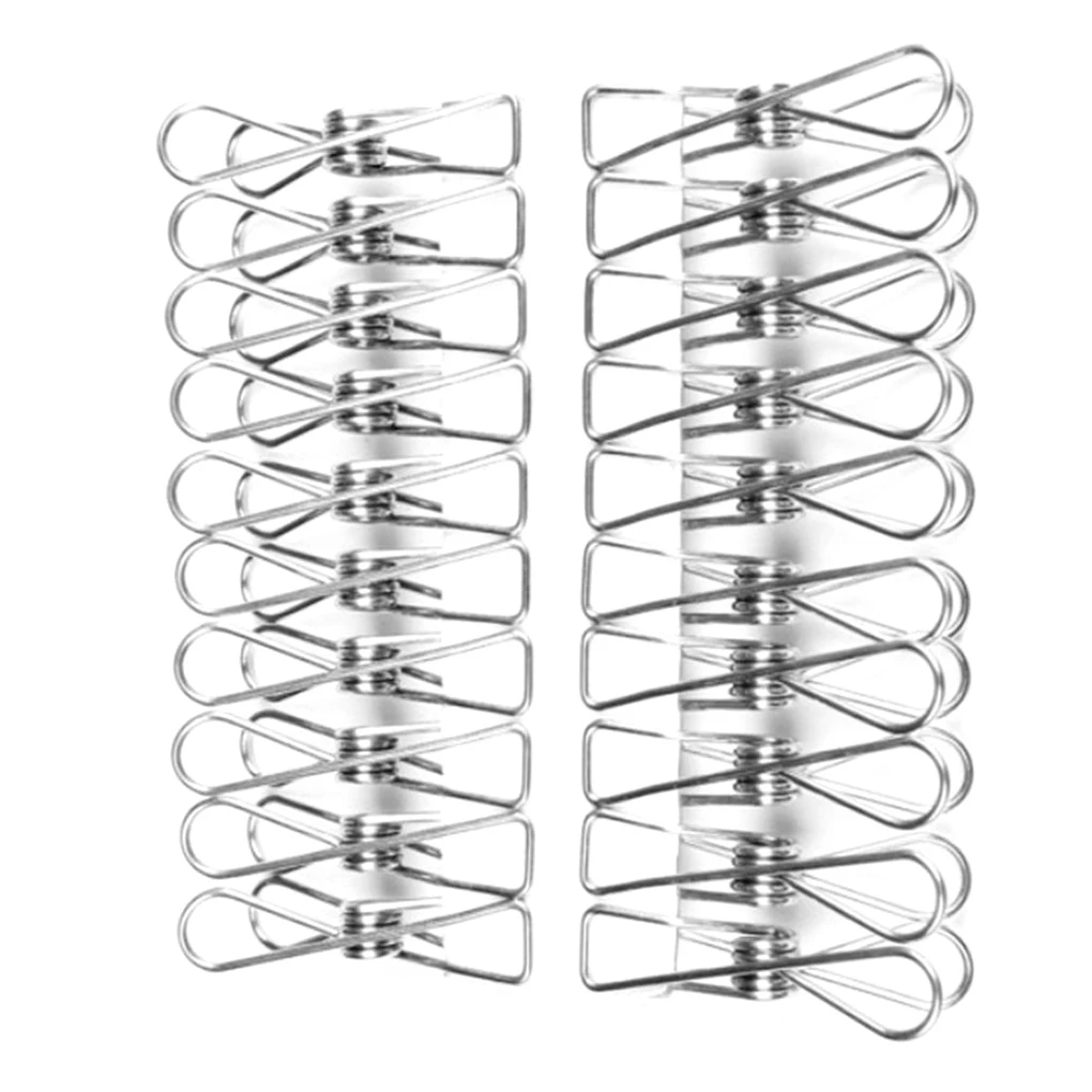 

100 шт., прищепки для одежды из нержавеющей стали