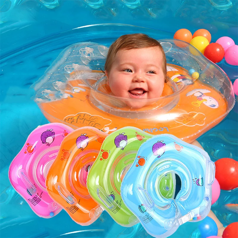 

Infant Swimming Circle Neck Ring Pool Baby Float PVC Baby Bath Neck Ring Infant Inflatable Safety Circle Baby Swimming Ring
