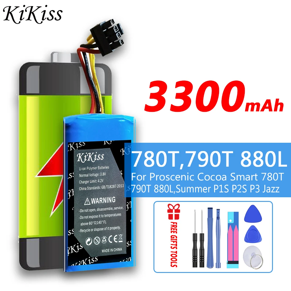 

Аккумулятор высокой емкости 3300 мАч для Proscenic какао Smart 780T,790T 880L, летний P1S P2S P3 Jazz Kaka робот-очиститель