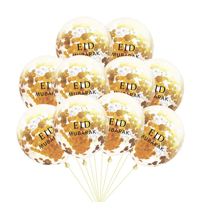 

10 шт., латексные воздушные шары Eid Mubarak, Рамадан 2023, украшение, кареем, мусульманские аксессуары, декор для детской вечеринки